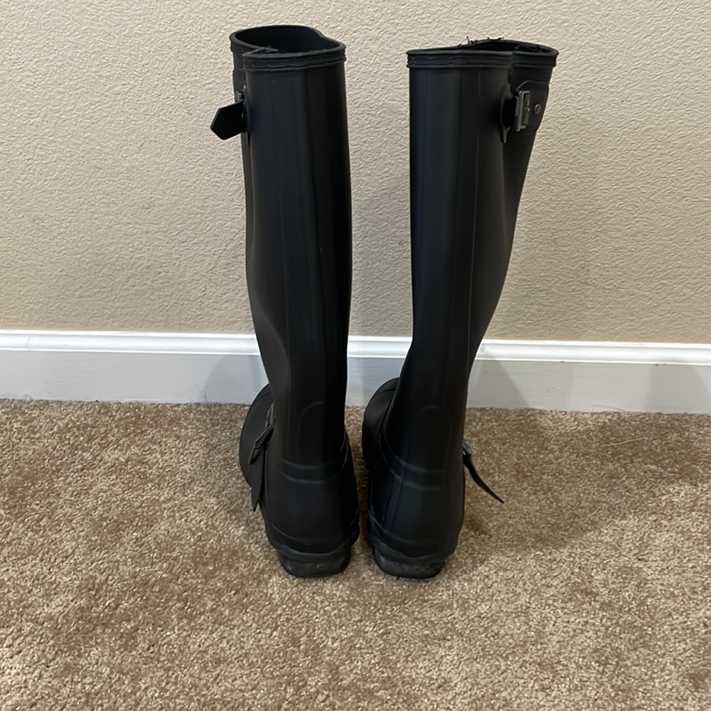 Hunter Boots Women's Original Tall Black Boots Size 9 rain boots - Picture 6 of 8